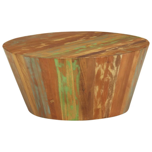 vidaXL Coffee Table Ø65x31 cm Solid Reclaimed Wood