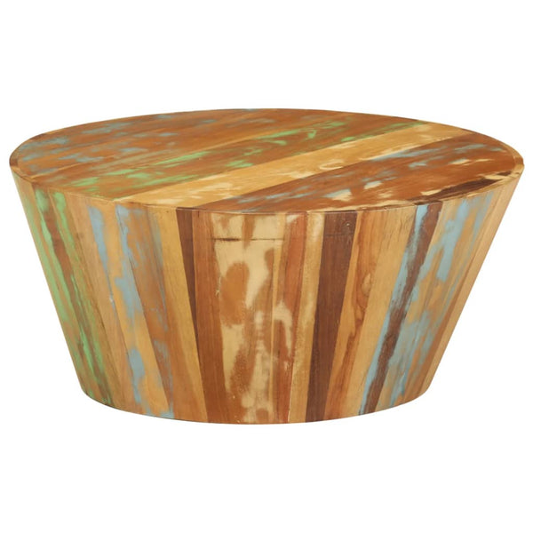 vidaXL Coffee Table Ø65x31 cm Solid Reclaimed Wood