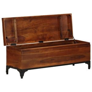 vidaXL Storage Trunk 110x35x41 cm Solid Acacia Wood