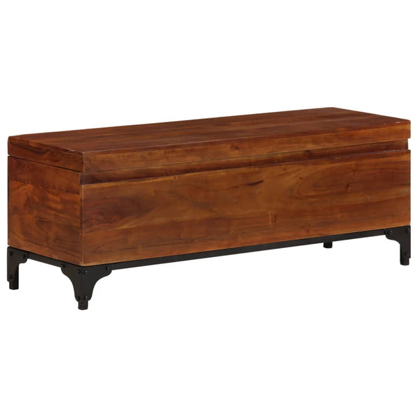 vidaXL Storage Trunk 110x35x41 cm Solid Acacia Wood