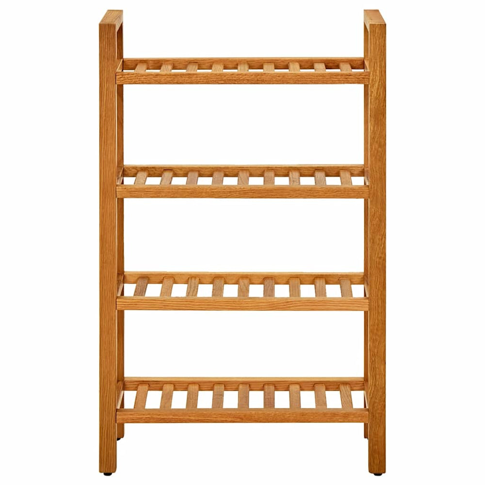 Massivholz Schuhregal Eiche, 4 Etagen