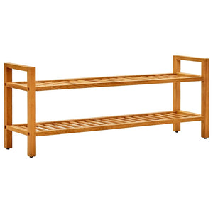 Massivholz Schuhregal Eiche 2 Etagen
