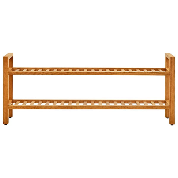 Massivholz Schuhregal Eiche 2 Etagen