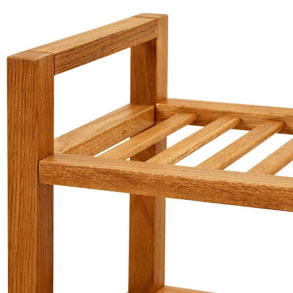 Massivholz Schuhregal Eiche 4 Etagen