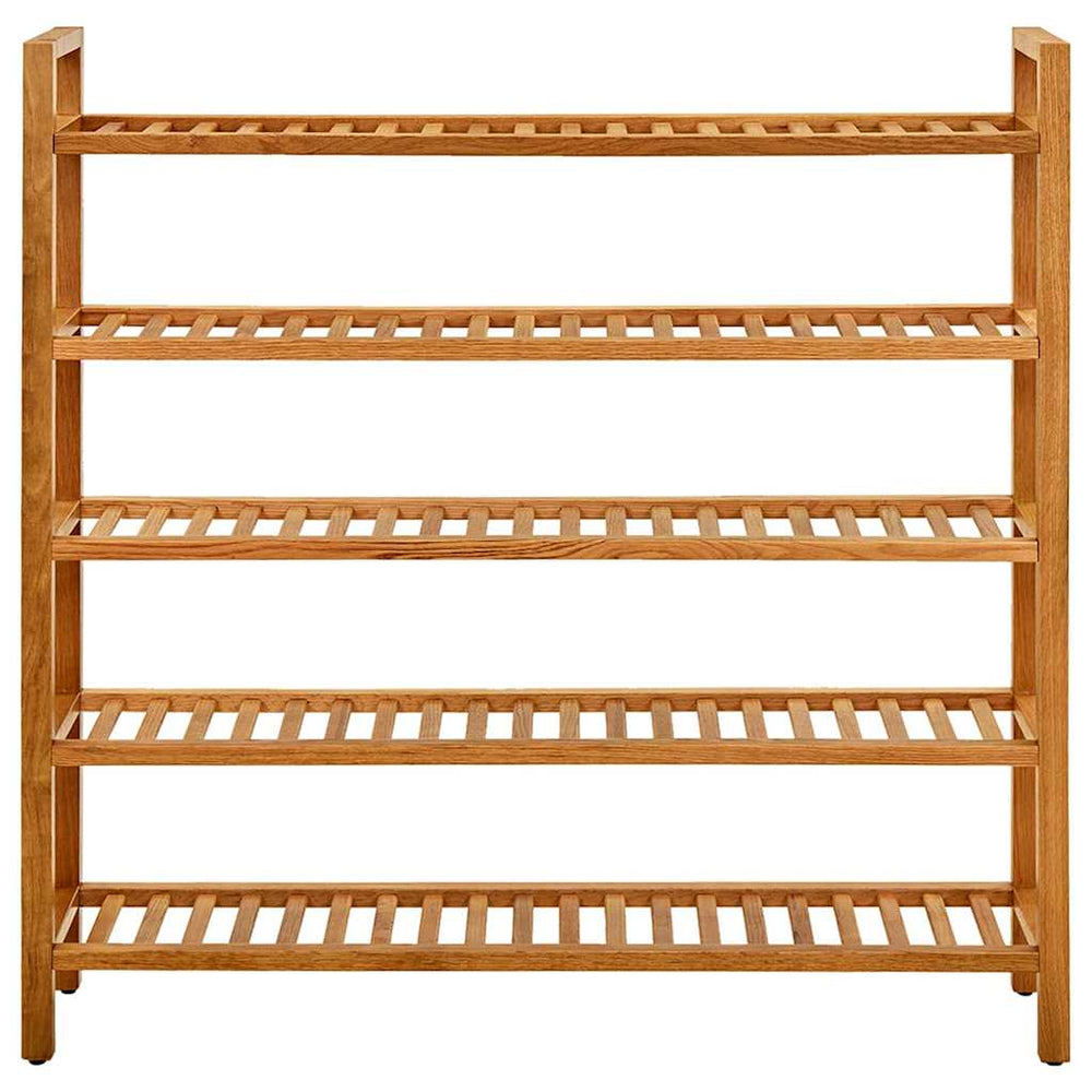 Massivholz Schuhregal Eiche, 5 Etagen