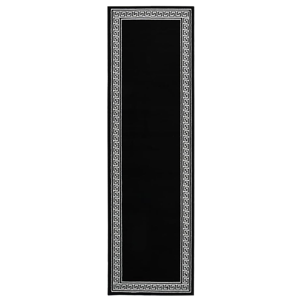 vidaXL Runner BCF Black with Pattern 60x200 cm