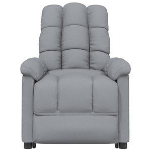 vidaXL Electric Massage Armchair Light Grey Fabric