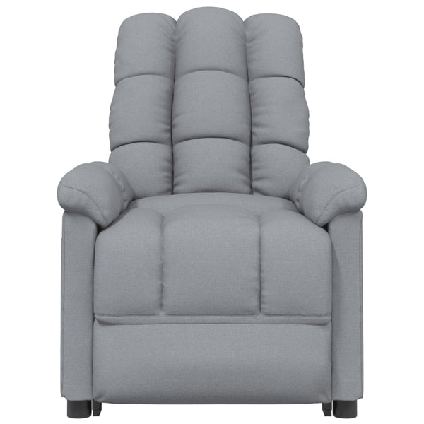 vidaXL Electric Massage Armchair Light Grey Fabric