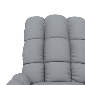 vidaXL Electric Massage Armchair Light Grey Fabric