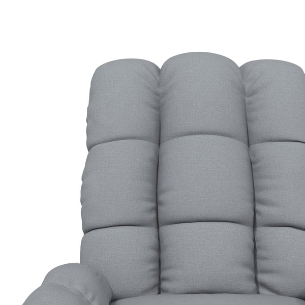 vidaXL Electric Massage Armchair Light Grey Fabric