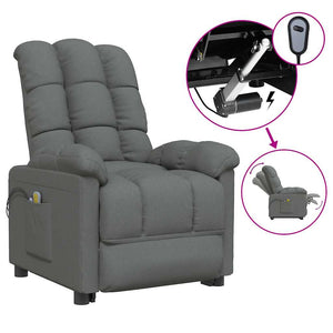 vidaXL Electric Massage Chair Dark Grey Fabric