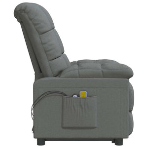 vidaXL Electric Massage Chair Dark Grey Fabric