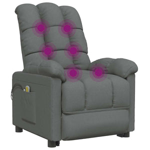 vidaXL Electric Massage Chair Dark Grey Fabric