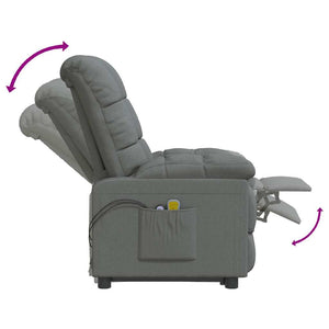 vidaXL Electric Massage Chair Dark Grey Fabric