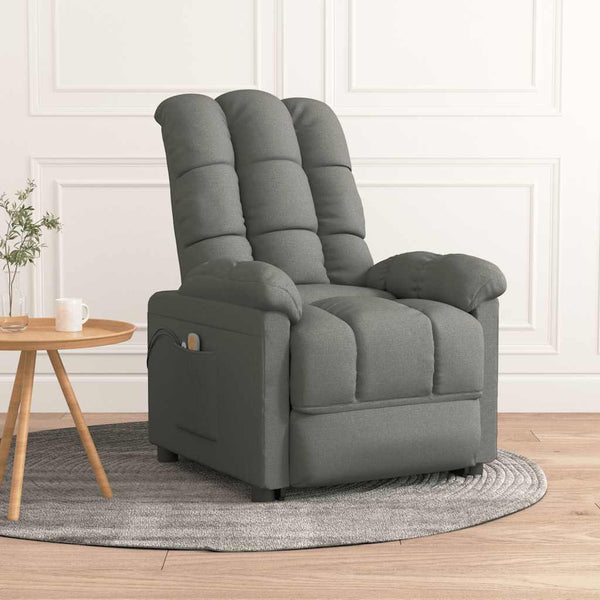 vidaXL Electric Massage Chair Dark Grey Fabric