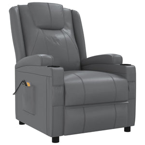 vidaXL Electric Massage Chair Anthracite Faux Leather