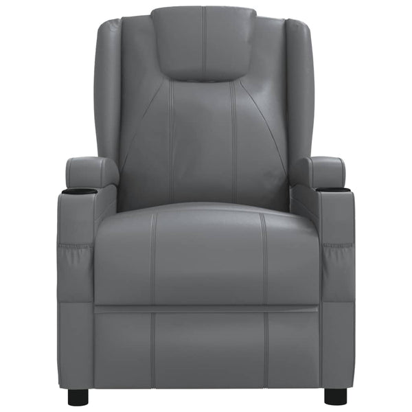 vidaXL Electric Massage Chair Anthracite Faux Leather