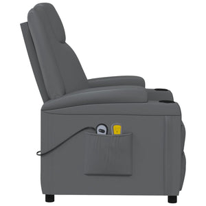 vidaXL Electric Massage Chair Anthracite Faux Leather