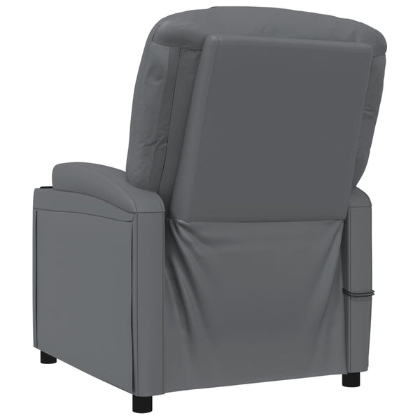 vidaXL Electric Massage Chair Anthracite Faux Leather