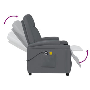 vidaXL Electric Massage Chair Anthracite Faux Leather