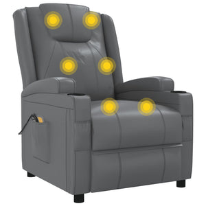 vidaXL Electric Massage Chair Anthracite Faux Leather
