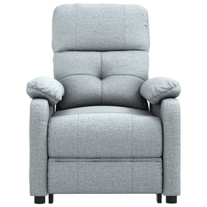 vidaXL Electric Massage Armchair Light Grey Fabric