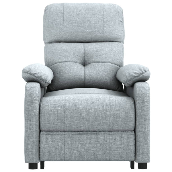 vidaXL Electric Massage Armchair Light Grey Fabric