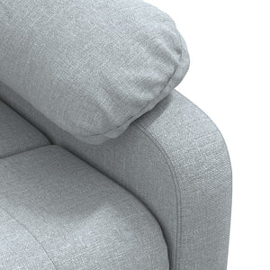 vidaXL Electric Massage Armchair Light Grey Fabric