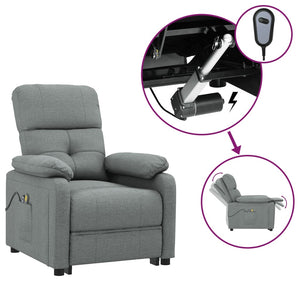 vidaXL Electric Massage Chair Dark Grey Fabric