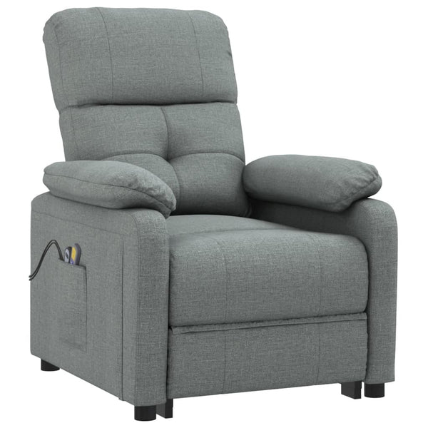 vidaXL Electric Massage Chair Dark Grey Fabric