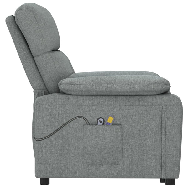 vidaXL Electric Massage Chair Dark Grey Fabric