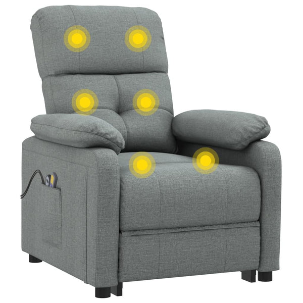 vidaXL Electric Massage Chair Dark Grey Fabric