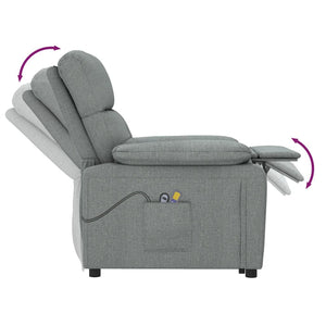 vidaXL Electric Massage Chair Dark Grey Fabric