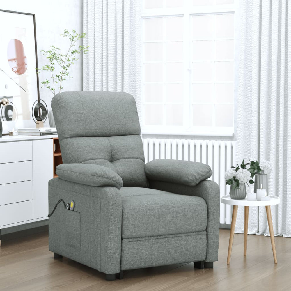 vidaXL Electric Massage Chair Dark Grey Fabric