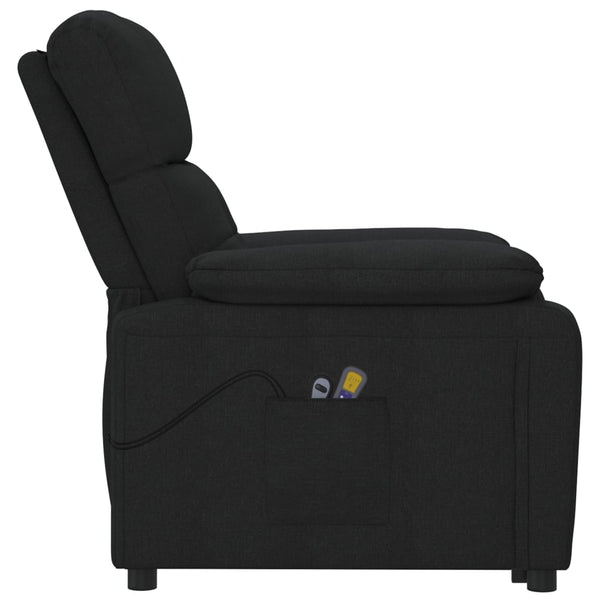 vidaXL Electric Massage Chair Black Fabric