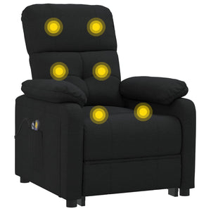 vidaXL Electric Massage Chair Black Fabric