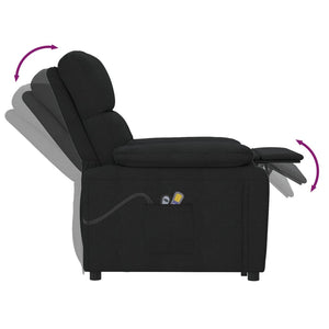 vidaXL Electric Massage Chair Black Fabric