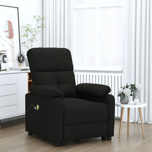 vidaXL Electric Massage Chair Black Fabric