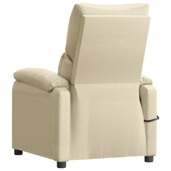 vidaXL Electric Massage Armchair Cream Fabric