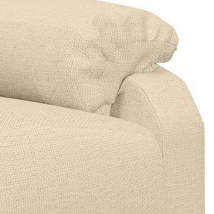 vidaXL Electric Massage Armchair Cream Fabric