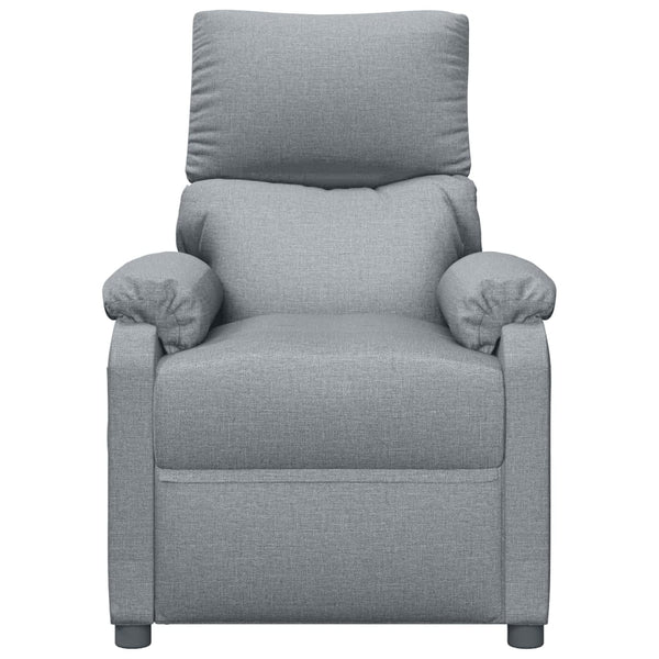 vidaXL Electric Massage Armchair Light Grey Fabric