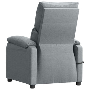 vidaXL Electric Massage Armchair Light Grey Fabric