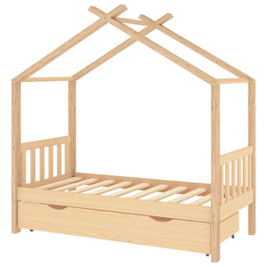 vidaXL Kids Bed with Drawer Solid Pine Wood 80x160 cm