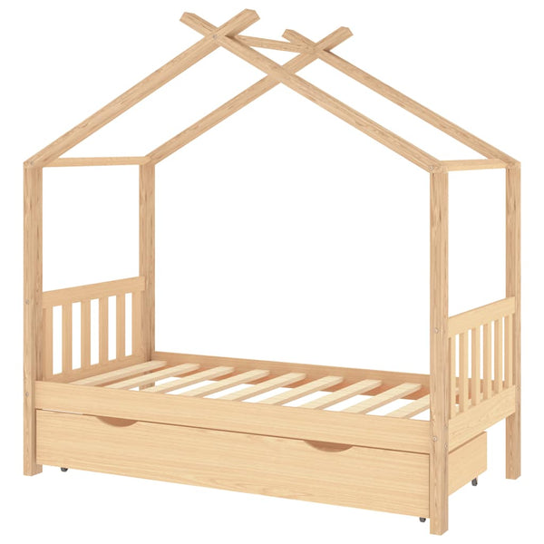 vidaXL Kids Bed with Drawer Solid Pine Wood 80x160 cm