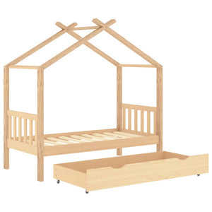vidaXL Kids Bed with Drawer Solid Pine Wood 80x160 cm
