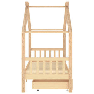 vidaXL Kids Bed with Drawers Solid Pine Wood 90x200 cm