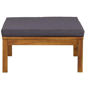 vidaXL 3-Piece Garden Lounge Set with Dark Grey Cushions Acacia Wood