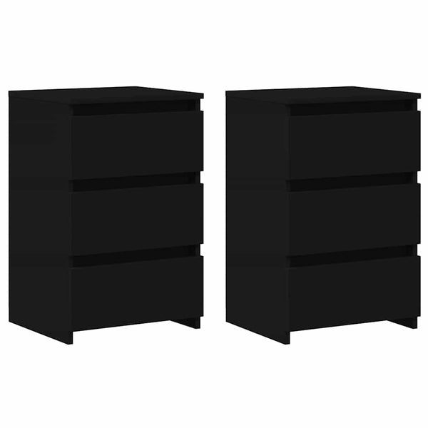 Nachttische Schwarz 40x35x62,5cm, 2er-Set