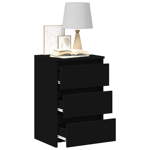 Nachttische Schwarz 40x35x62,5cm, 2er-Set