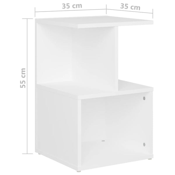 vidaXL Nightstands 2 pcs. White 35x35x55 cm Engineered Wood